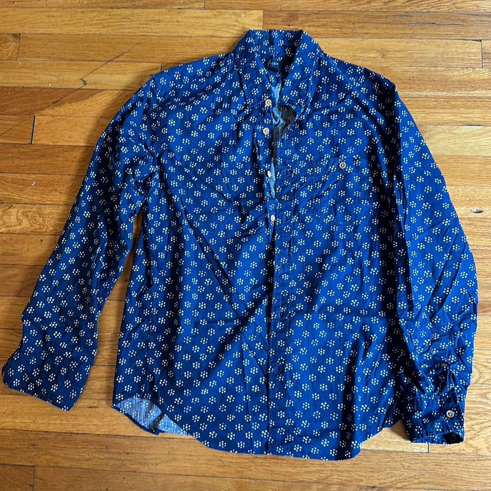 J Crew Garment-Dyed Buttondown in Indigo (Men’s M)